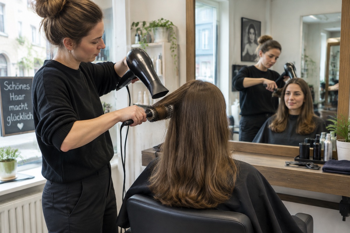 Friseur in Forst: Föhnen und Styling (Symbolbild)