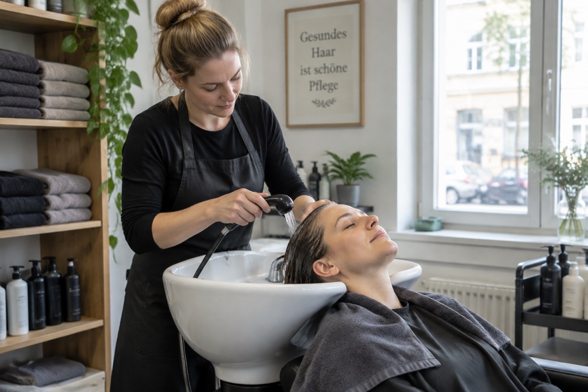 Friseur in Moorfleet: Haarwäsche am Waschbecken (Symbolbild)
